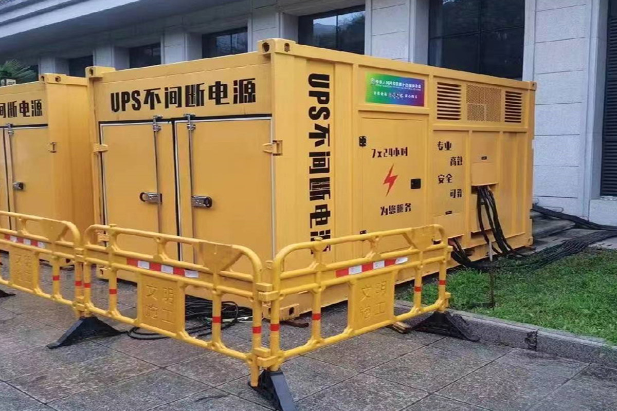 金坛发电机租赁施工现场