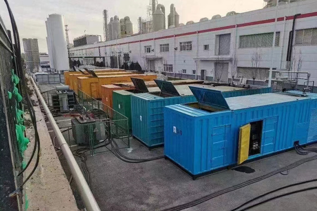 金坛发电机租赁施工现场